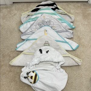 Adorable Baby Hooded Towels Set of 6